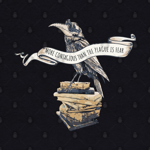 Crow Plague Doctor Say quote stay safe vintage style by Collagedream